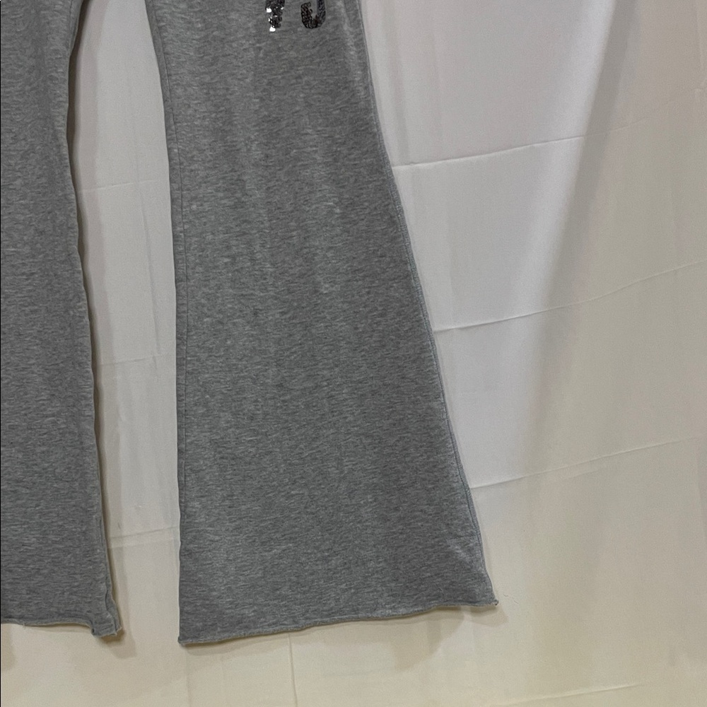Victoria's Secret Heather Gray Flare Joggers with Sparkle Detail - Picture 3 of 7